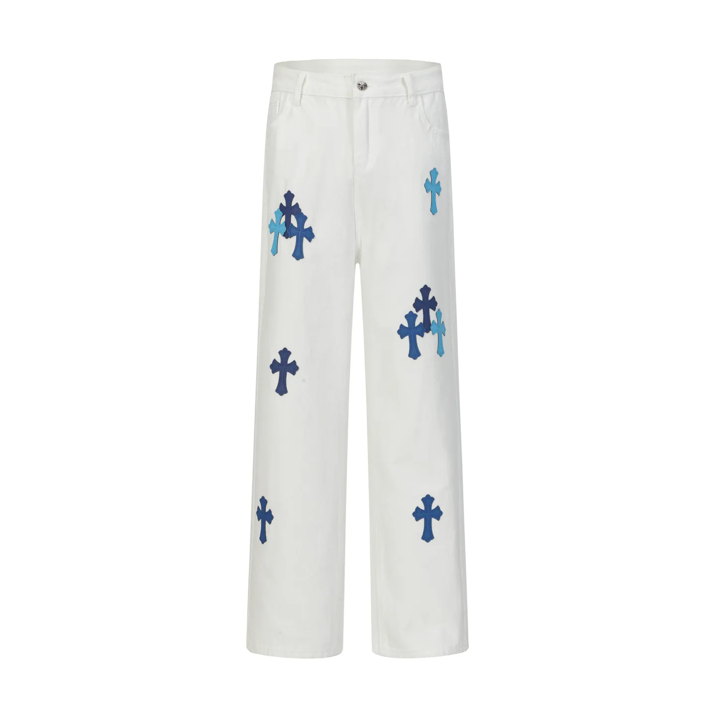 P270 Cross-border quantity model, please do not place an order if you are pursuing quality - Chrome Hearts/Chrome Hearts Cross✝️Applied leather embroidered washed jeans, trousers and casual pants -High weight, high density and high quality. The wool is soft, delicate and skin-friendly. It feels soft and silky. It has excellent warmth and skin-friendly properties. 28 30 32 34 36
